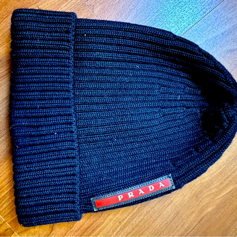 Prada beanie. Stay warm in style :)